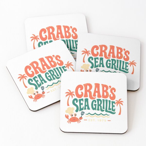 Item preview, Crab's Grille 1975 Cartoon Crab Chef Beach designed and sold by chattsuede.