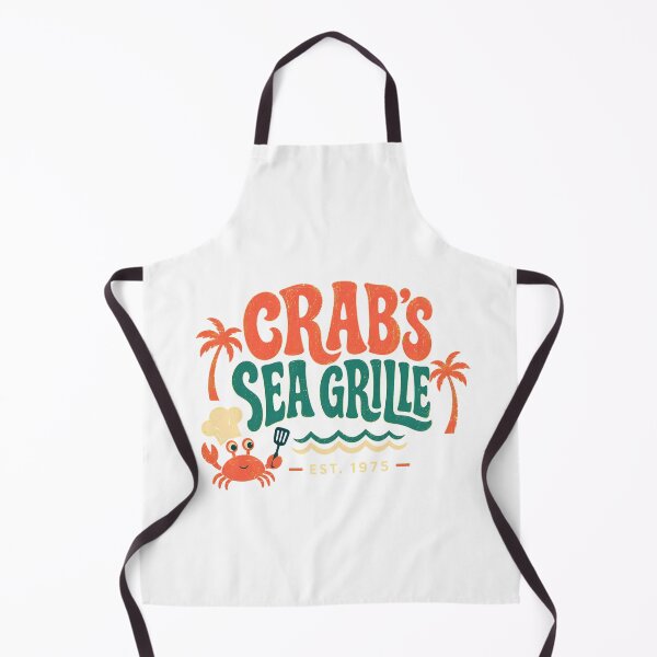 Item preview, Crab's Grille 1975 Cartoon Crab Chef Beach designed and sold by chattsuede.