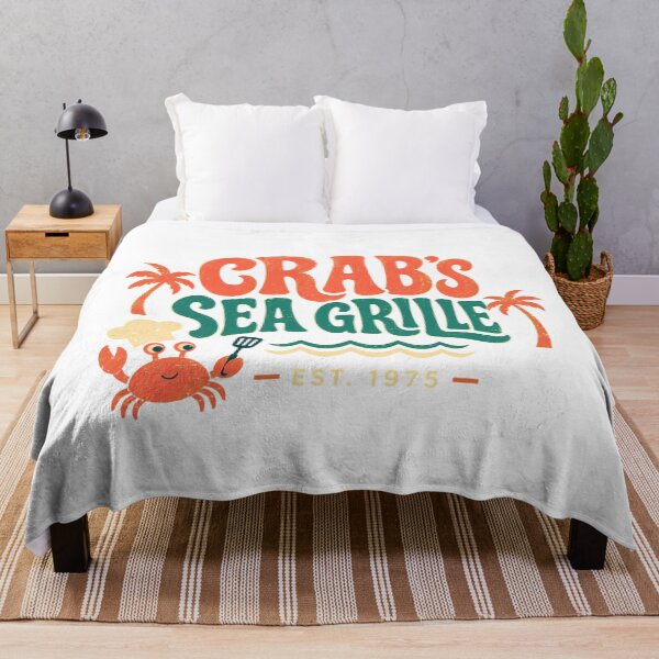 Item preview, Crab's Grille 1975 Cartoon Crab Chef Beach designed and sold by chattsuede.