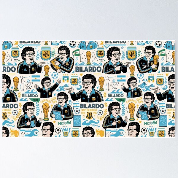 Item preview, Argentina Soccer Legends World Cup Football Pattern 6 designed and sold by ART ATTACK ZONE.