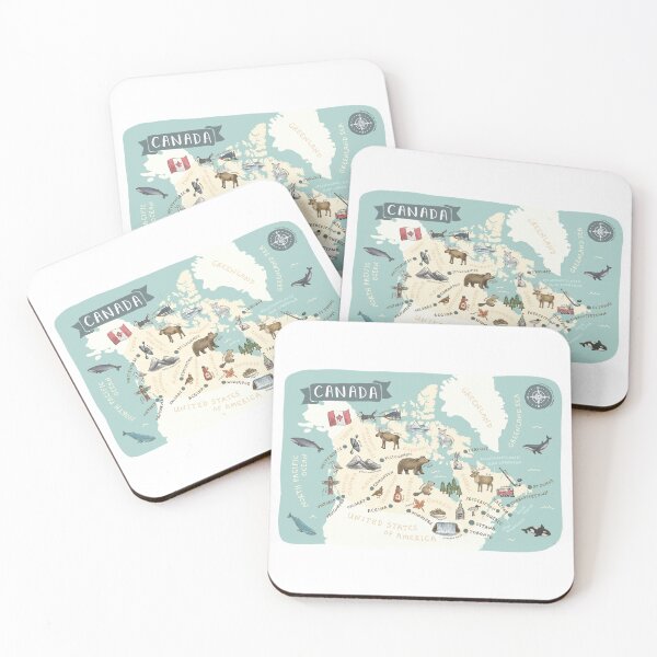 Item preview, Map of Canada - Teal designed and sold by Those Pencil Shavings.