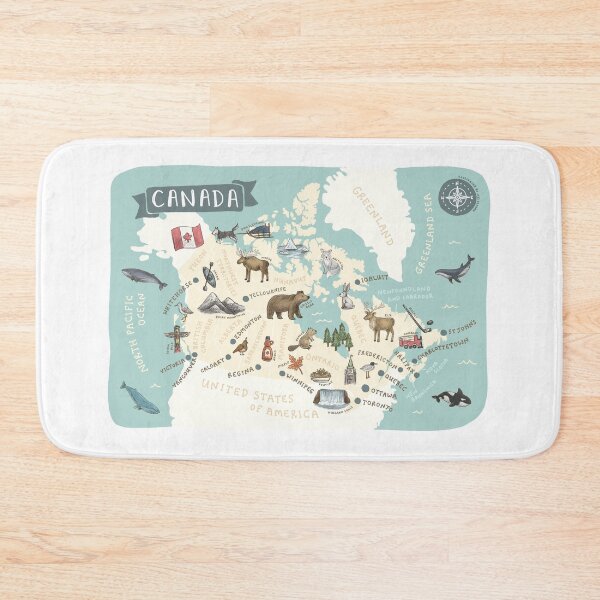 Item preview, Map of Canada - Teal designed and sold by Those Pencil Shavings.