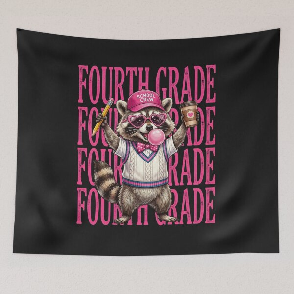 Item preview, Funny Fourth Grade Teacher Feral Raccoon Back to School designed and sold by viectory.