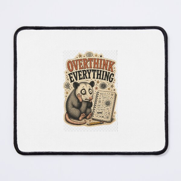 Item preview, Overthink Everything Possum | Funny Cute Overthinking Animal Meme Sticker & T-Shirt designed and sold by Pixel Alchemy1.