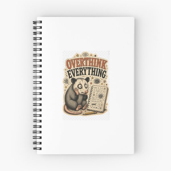 Item preview, Overthink Everything Possum | Funny Cute Overthinking Animal Meme Sticker & T-Shirt designed and sold by Pixel Alchemy1.