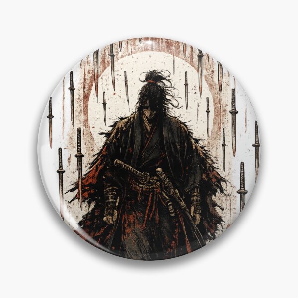 Item preview, The Ronin Under the Rain of Swords - Japanese Samurai art style designed and sold by Substance_life.