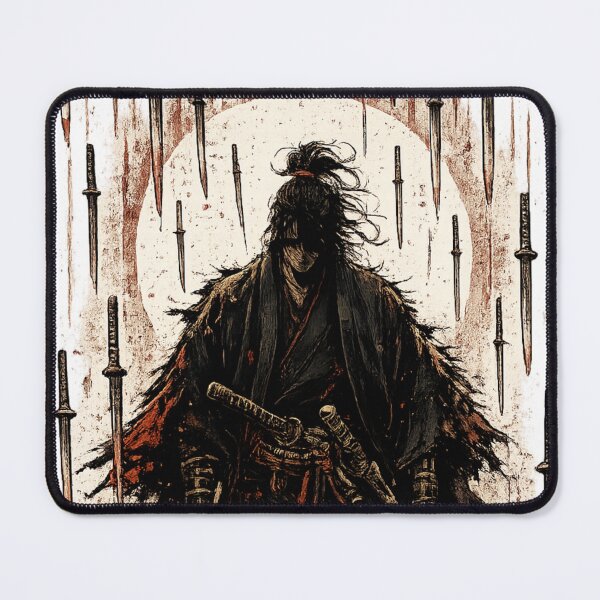 Item preview, The Ronin Under the Rain of Swords - Japanese Samurai art style designed and sold by Substance_life.