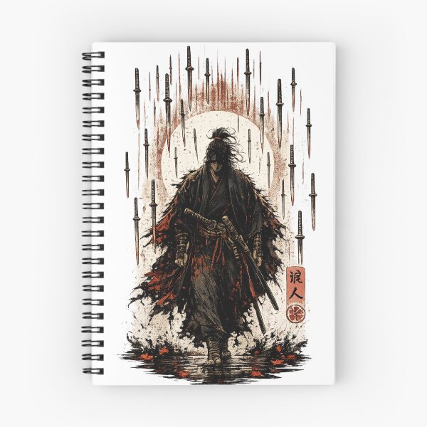 Item preview, The Ronin Under the Rain of Swords - Japanese Samurai art style designed and sold by Substance_life.