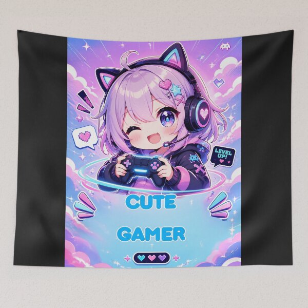 Item preview, Cute Gamer Girl – Kawaii Chibi Gaming Anime designed and sold by Revyra Design .