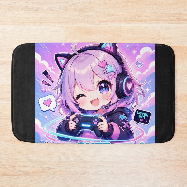 Item preview, Cute Gamer Girl – Kawaii Chibi Gaming Anime designed and sold by Revyra Design .