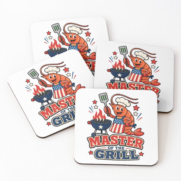 Item preview, Shrimp Master of the Grill Patriotic Chef Mascot designed and sold by chattsuede.
