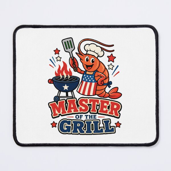 Item preview, Shrimp Master of the Grill Patriotic Chef Mascot designed and sold by chattsuede.