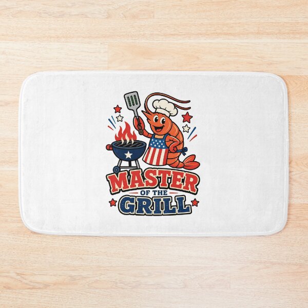 Item preview, Shrimp Master of the Grill Patriotic Chef Mascot designed and sold by chattsuede.