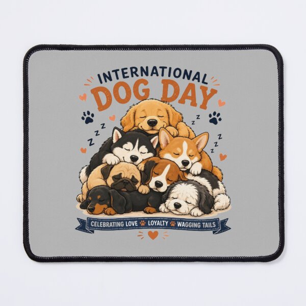 Item preview, International Dog Day Sleeping Puppies | Cozy Dog Pile | Cute Dog Sticker designed and sold by GRYFFWEAR.