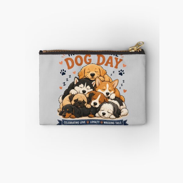 Item preview, International Dog Day Sleeping Puppies | Cozy Dog Pile | Cute Dog Sticker designed and sold by GRYFFWEAR.