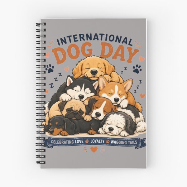 Item preview, International Dog Day Sleeping Puppies | Cozy Dog Pile | Cute Dog Sticker designed and sold by GRYFFWEAR.