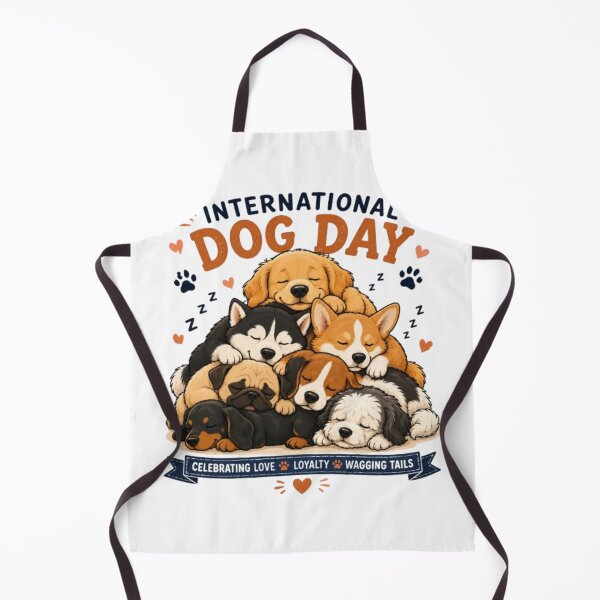 Item preview, International Dog Day Sleeping Puppies | Cozy Dog Pile | Cute Dog Sticker designed and sold by GRYFFWEAR.