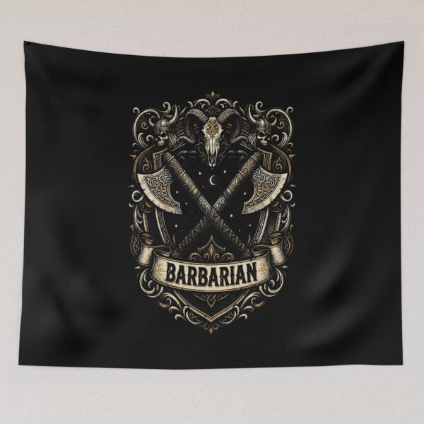 Item preview, D&D Barbarian Tarot designed and sold by Daniel Abdelmaseih.