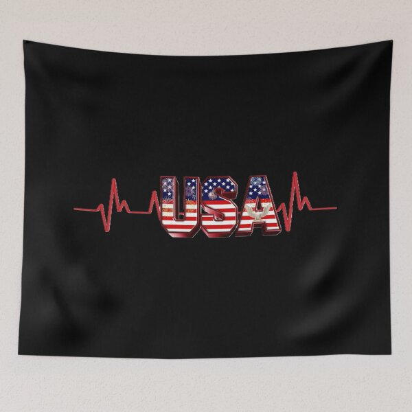Item preview, USA Heartbeat designed and sold by InkShiftLabs.