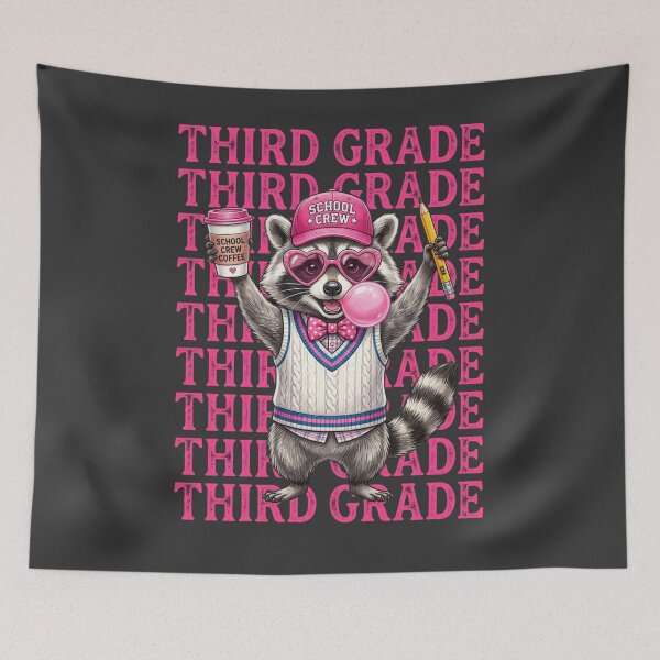 Item preview, Funny Third Grade Teacher Feral Raccoon Back to School designed and sold by viectory.