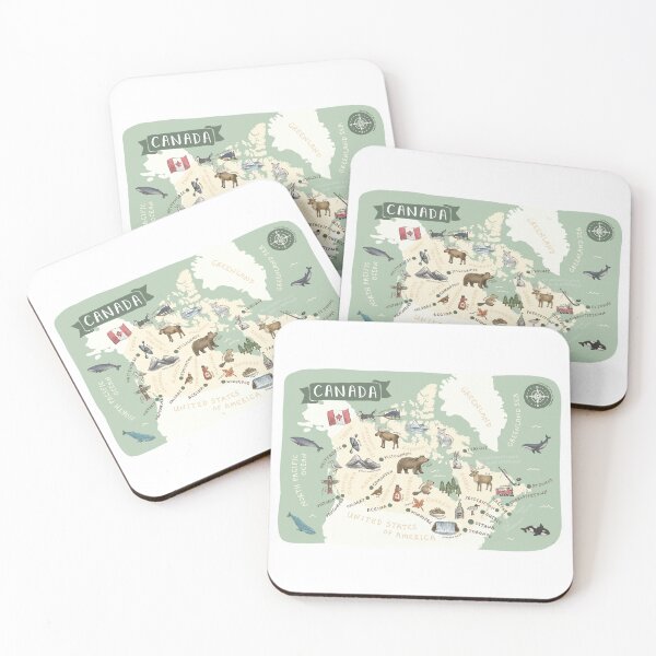 Item preview, Map of Canada - Green designed and sold by Those Pencil Shavings.
