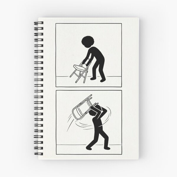 Item preview, Montgomery Brawl Folding Chair Incident Afro Stick Figure Comic Graphic designed and sold by ICANTWithoutCOFFEE.