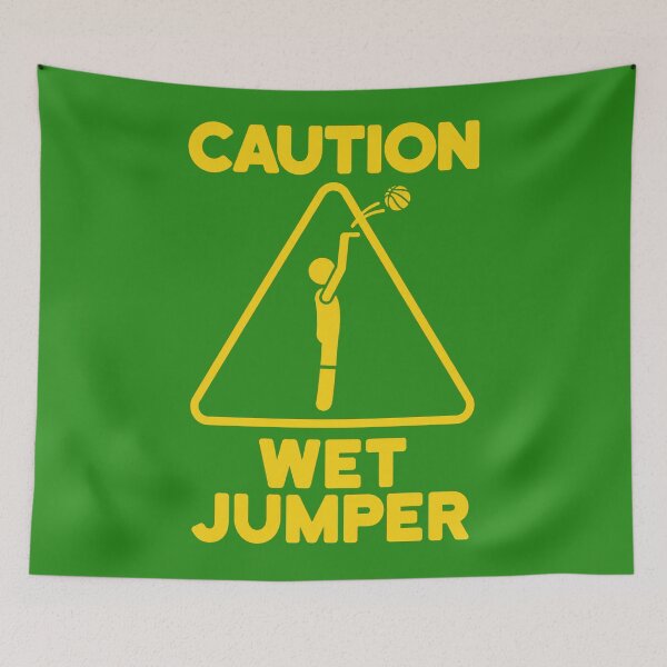 Item preview, Caution Wet Jumper Basketball Funny Warning Sign T-Shirt | Basketball Player Humor designed and sold by elhassanisami.
