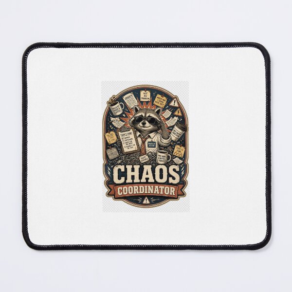 Item preview, Chaos Coordinator Raccoon | Funny Chaotic Raccoon Animal Meme Sticker & T-Shirt designed and sold by Pixel Alchemy1.