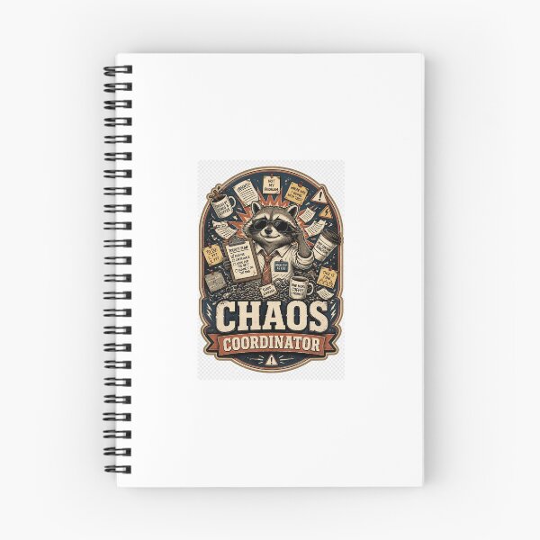 Item preview, Chaos Coordinator Raccoon | Funny Chaotic Raccoon Animal Meme Sticker & T-Shirt designed and sold by Pixel Alchemy1.