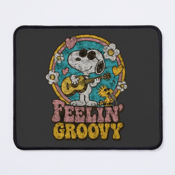 Item preview, Peanuts Feelin' Groovy Retro Snoopy Guiter And Woodstock Singer designed and sold by artizallart.