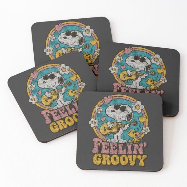 Item preview, Peanuts Feelin' Groovy Retro Snoopy Guiter And Woodstock Singer  designed and sold by artizallart.