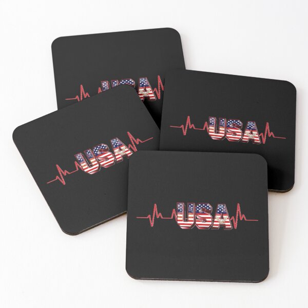 Item preview, USA Heartbeat designed and sold by InkShiftLabs.