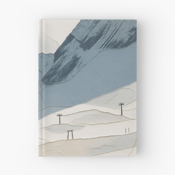 Item preview, Ski Lift Towers on Snowy Mountain Resort Slope Illustration designed and sold by BlueBerry45.