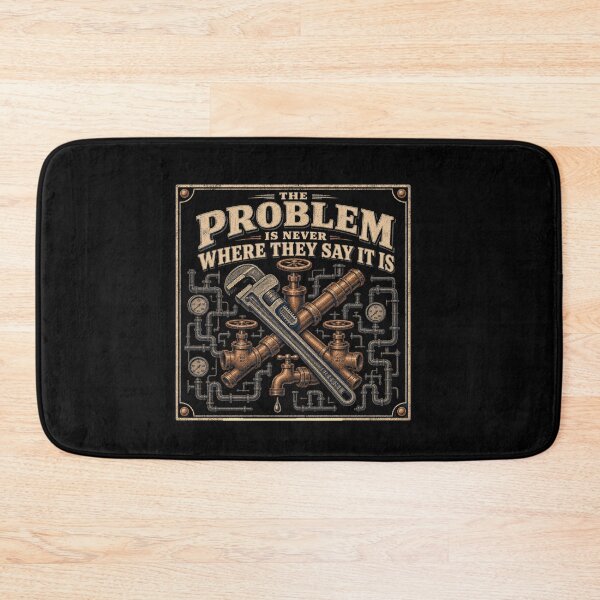Item preview, The Problem Is Never Where They Say It Is Funny Plumber  designed and sold by freshwear design.