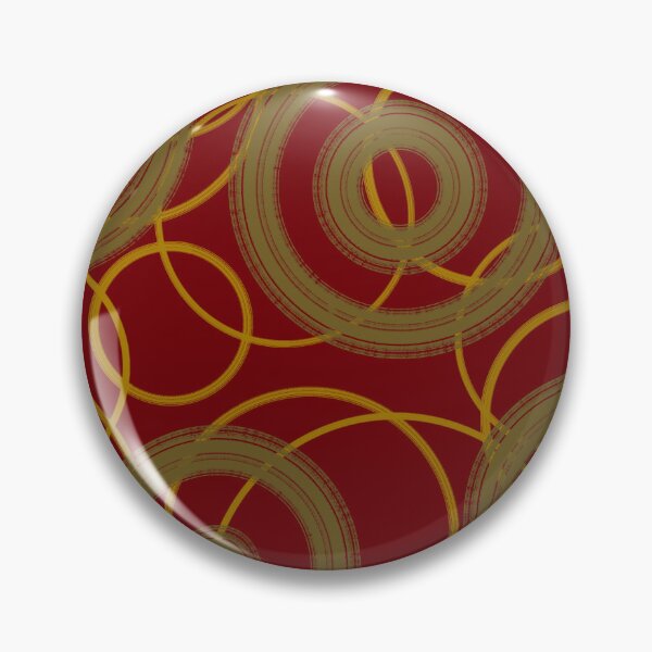 Item preview, Abstract red and gold retro circle pattern designed and sold by Blooom313.