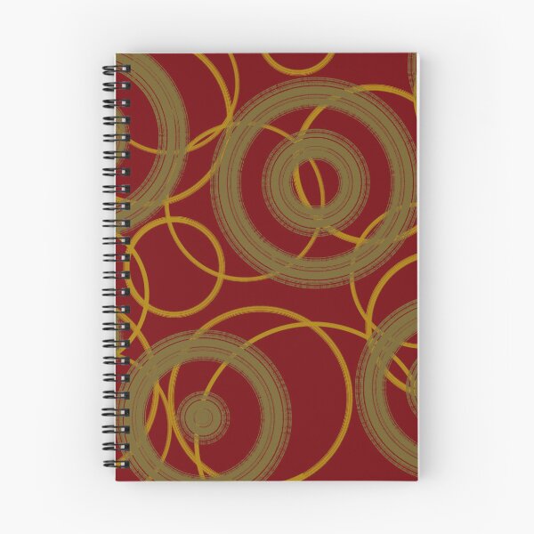 Item preview, Abstract red and gold retro circle pattern designed and sold by Blooom313.