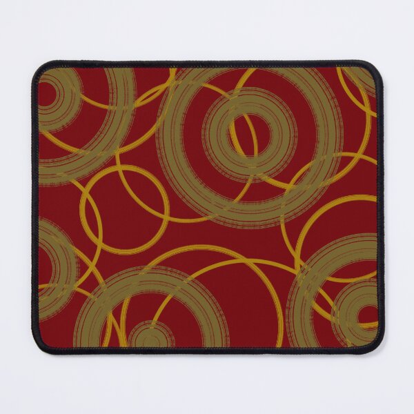 Item preview, Abstract red and gold retro circle pattern designed and sold by Blooom313.