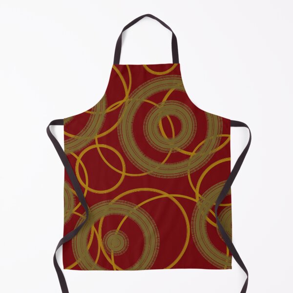 Item preview, Abstract red and gold retro circle pattern designed and sold by Blooom313.