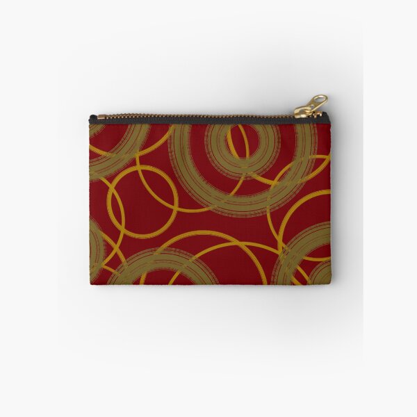 Item preview, Abstract red and gold retro circle pattern designed and sold by Blooom313.
