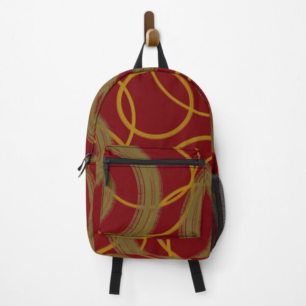 Item preview, Abstract red and gold retro circle pattern designed and sold by Blooom313.