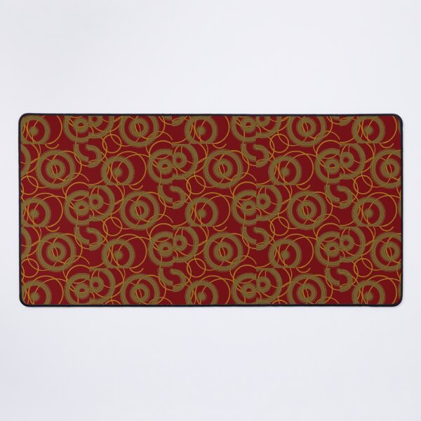 Item preview, Abstract red and gold retro circle pattern designed and sold by Blooom313.