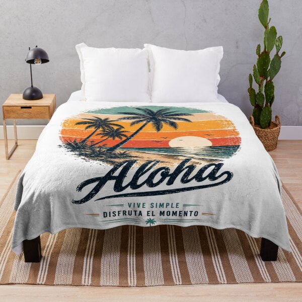 Item preview, Aloha – Live Simply, Enjoy the Moment | Vintage Retro Beach and Surf T-Shirt designed and sold by victorstudioart.