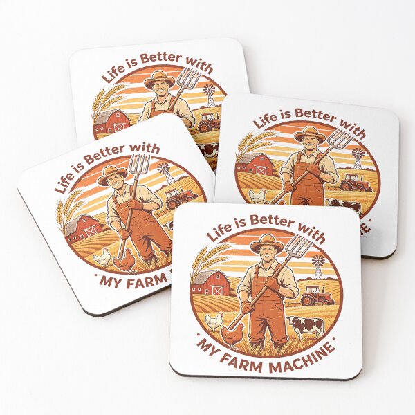 Item preview, Life is better with my farm machine. Vintage farm tractor t-shirt. designed and sold by Mahilis.