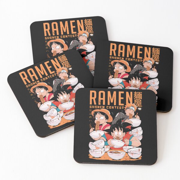 Item preview, Shonen Heroes Eating Bowls Of Ramen designed and sold by DesignsBySkull.