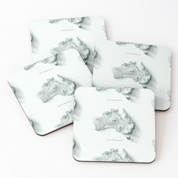 Item preview, Australia Shaded Relief Map 3D digitally rendered designed and sold by ThinkAboutMaps.