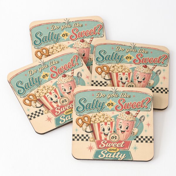 Item preview, Do You Like Salty or Sweet? Retro 1950s Diner Snack Design designed and sold by Kristylynn757.
