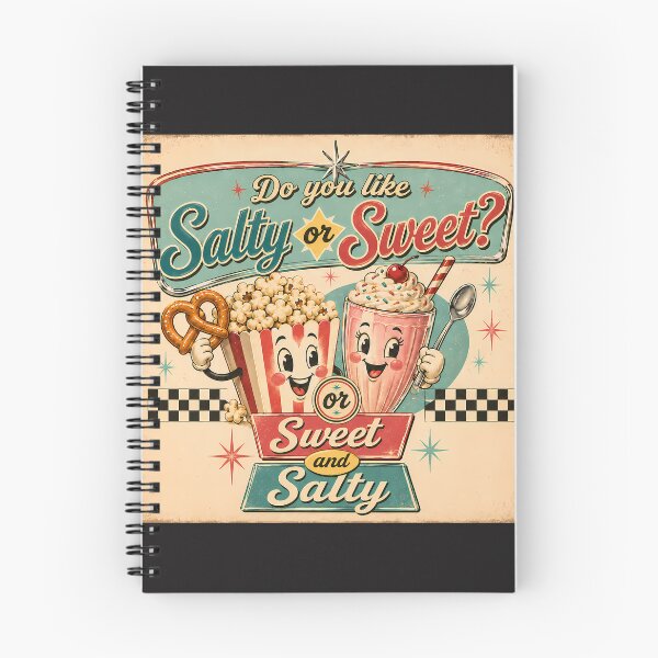 Item preview, Do You Like Salty or Sweet? Retro 1950s Diner Snack Design designed and sold by Kristylynn757.