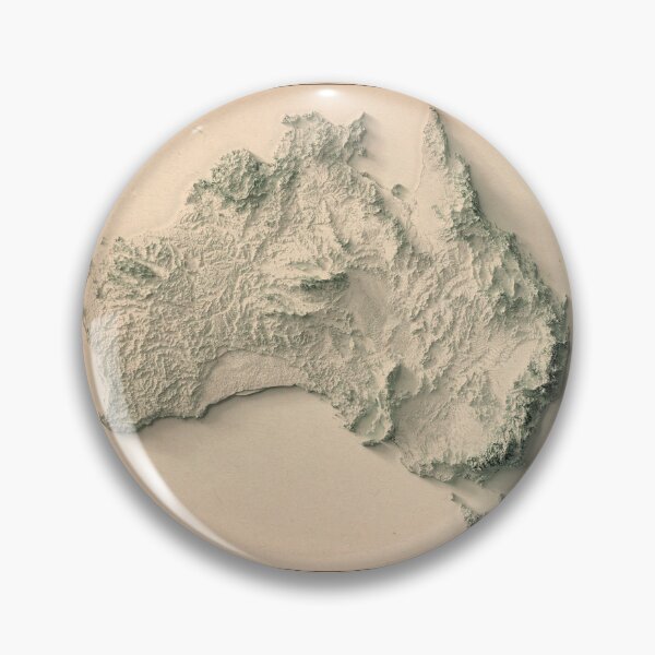 Item preview, Australia Shaded Relief Map 3D digitally rendered designed and sold by ThinkAboutMaps.