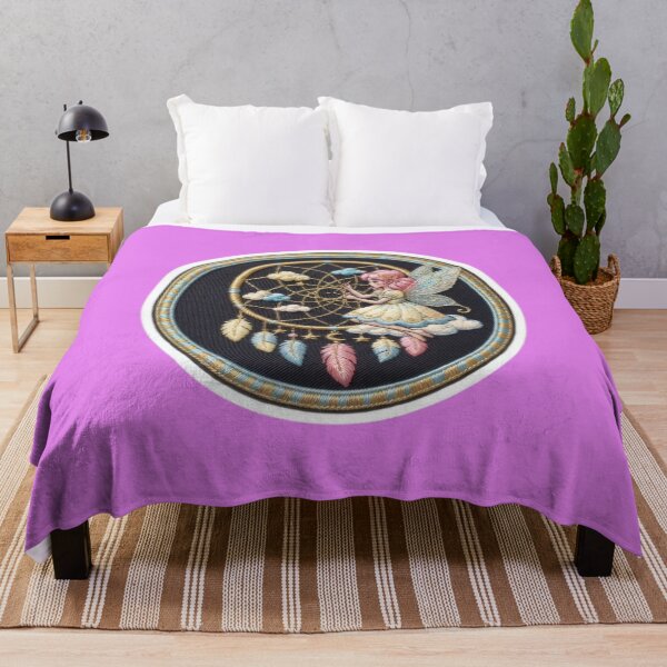 Item preview, Pastel Fairy Weaving a Dream Catcher Embroidered Patch Style designed and sold by Azurart2.