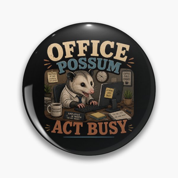 Item preview, Office Possum Act Busy | Funny Office Worker Possum | Corporate Humor Animal Design designed and sold by RJACreative.